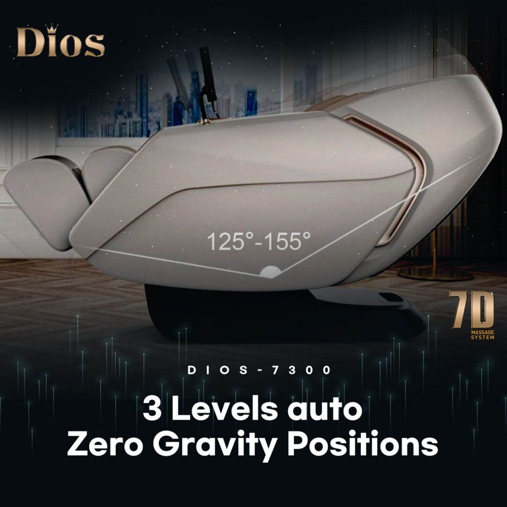 [Pre-Order 4-25-2025] [Limited Quantity] Dios Massage Chair 7D Dual Core Air Roller SL-track with 3D Calf Kneading Dios-7300 Black