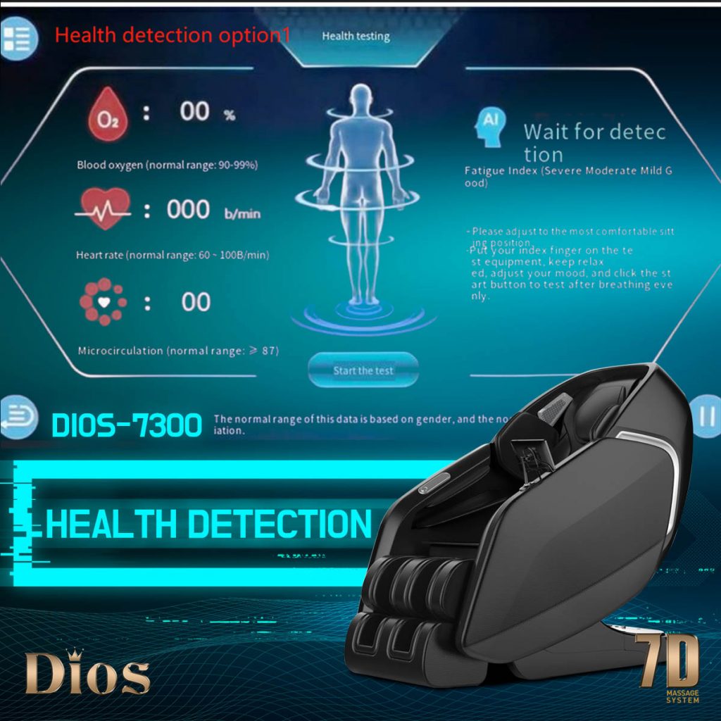 [Pre-Order 4-25-2025] [Limited Quantity] Dios Massage Chair 7D Dual Core Air Roller SL-track with 3D Calf Kneading Dios-7300 Black