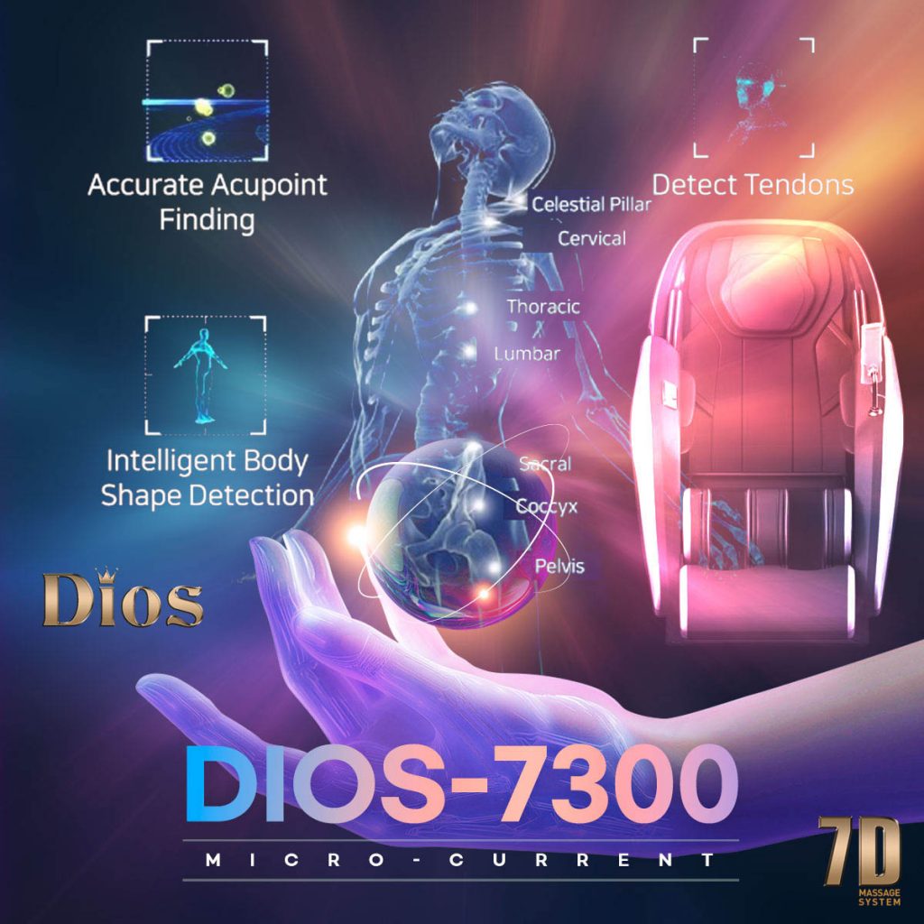 [Pre-Order 4-25-2025] [Limited Quantity] Dios Massage Chair 7D Dual Core Air Roller SL-track with 3D Calf Kneading Dios-7300 Black